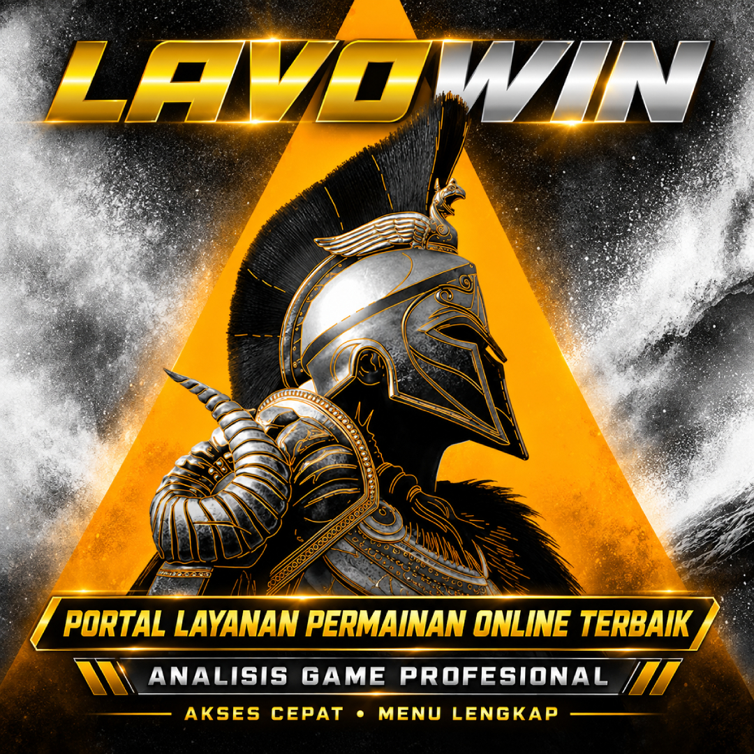Tampilan utama aplikasi LAVOWIN dengan akses permainan digital